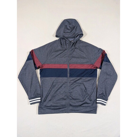 Cotopaxi Bandera Hoodie Mens Medium Gray Full Zip Sweatshirt Grid Fleece Lined - Picture 2 of 8